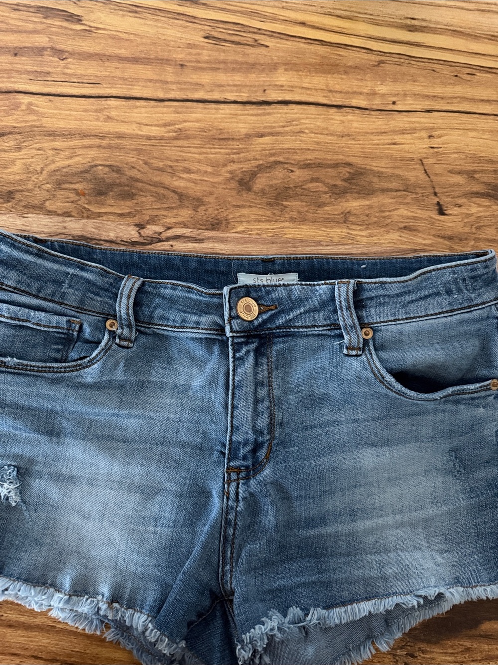 STS Blue Faded Indigo Cutoff Denim Shorts